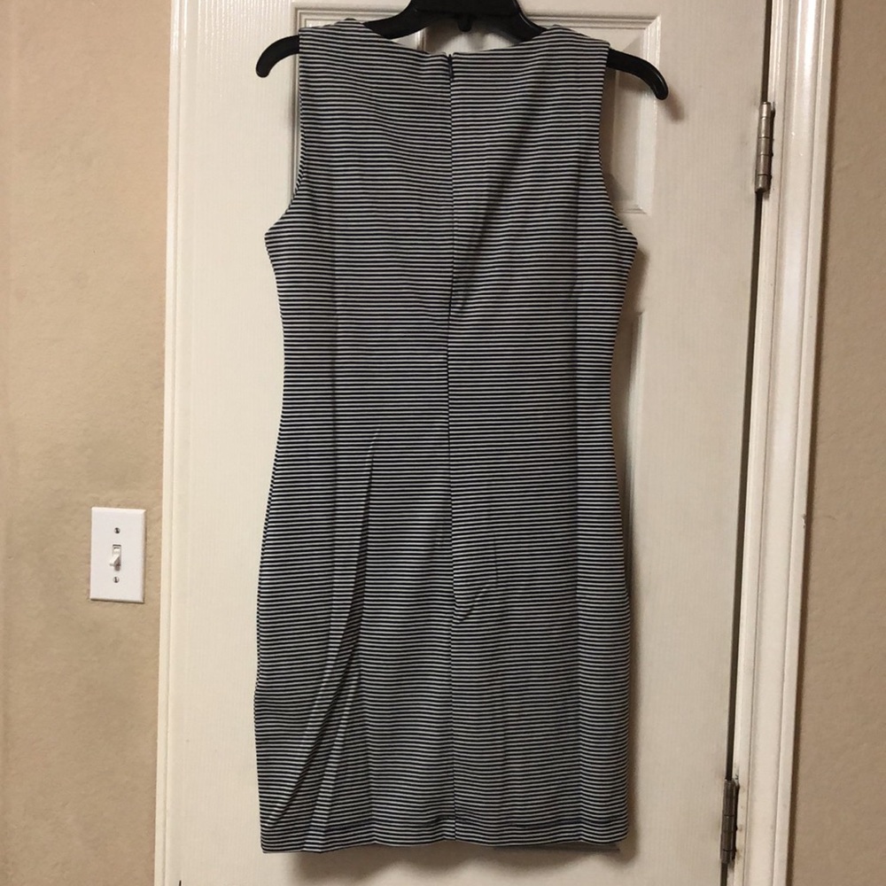 Striped Black and White Mini Dress - Picture 10 of 13